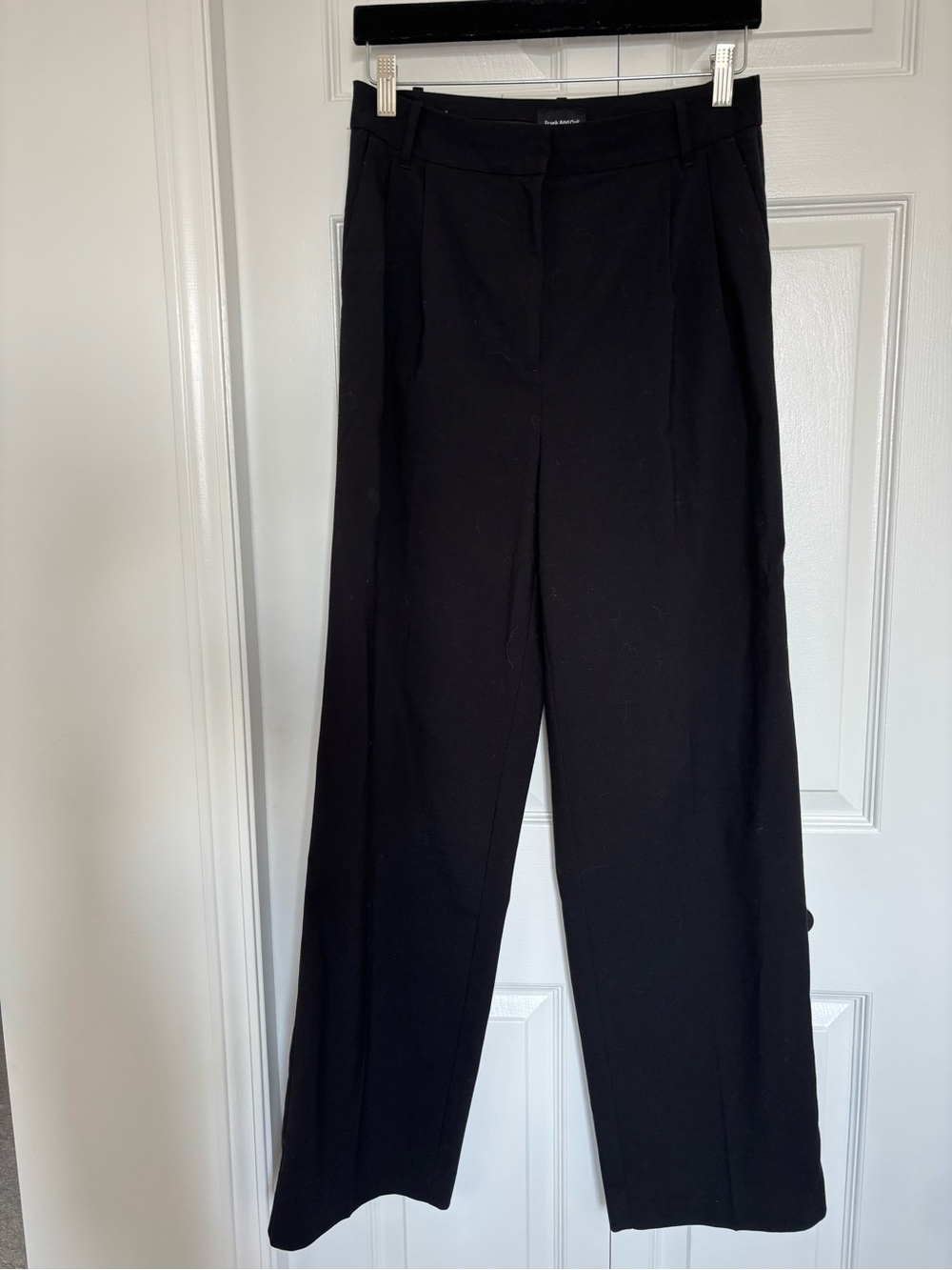 Frank & Oak Black Wide-Leg Trousers